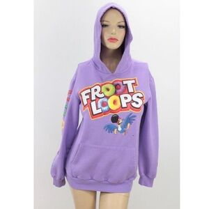 KELLOGGS Fruit Loops Hoodie Unisex Size M Purple Toucan Sam (See Photos)